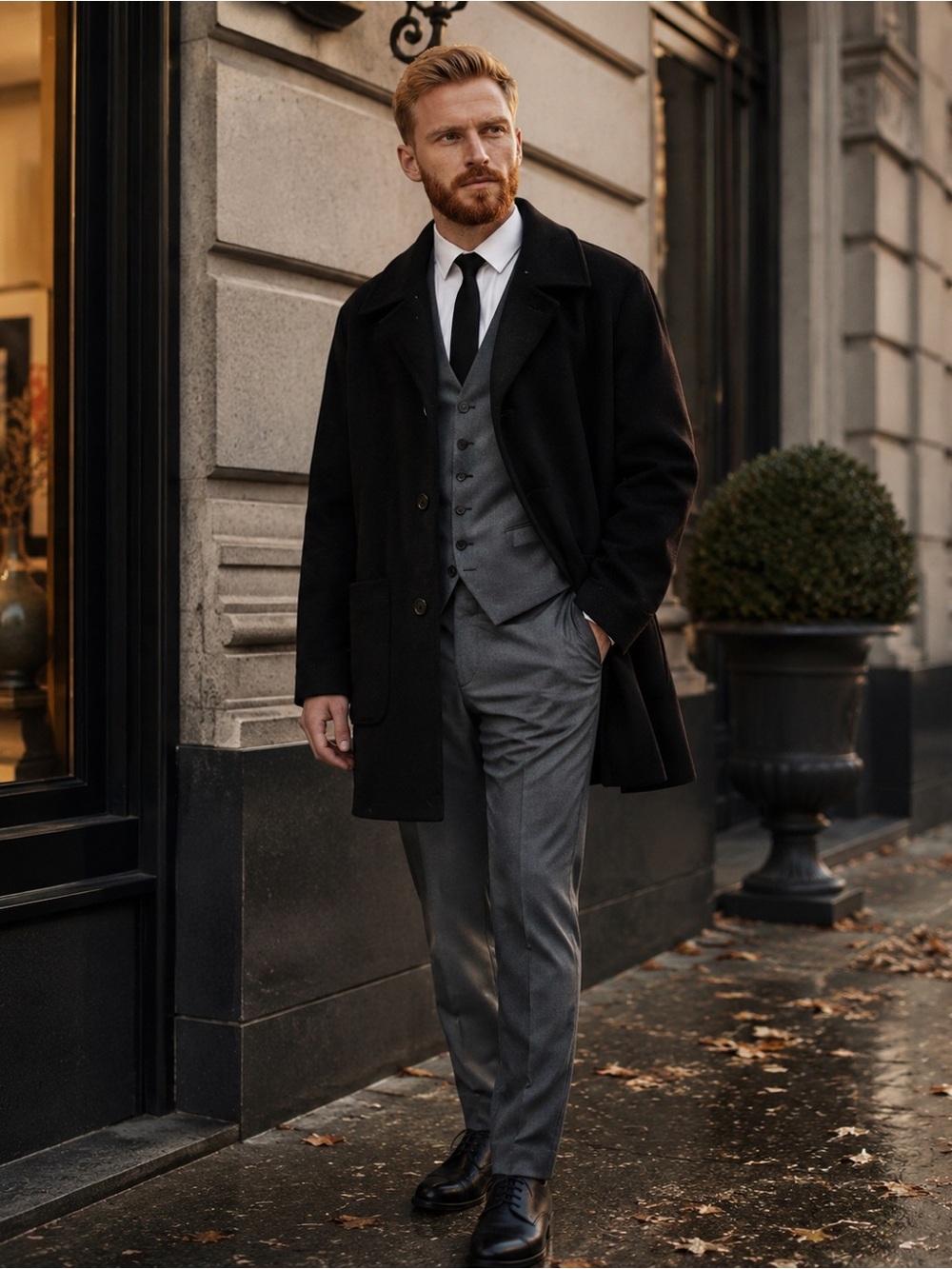 Baracuta Men’s Premium L Overcoat Wool Nylon Recycled Cashmere Made in Bulgaria